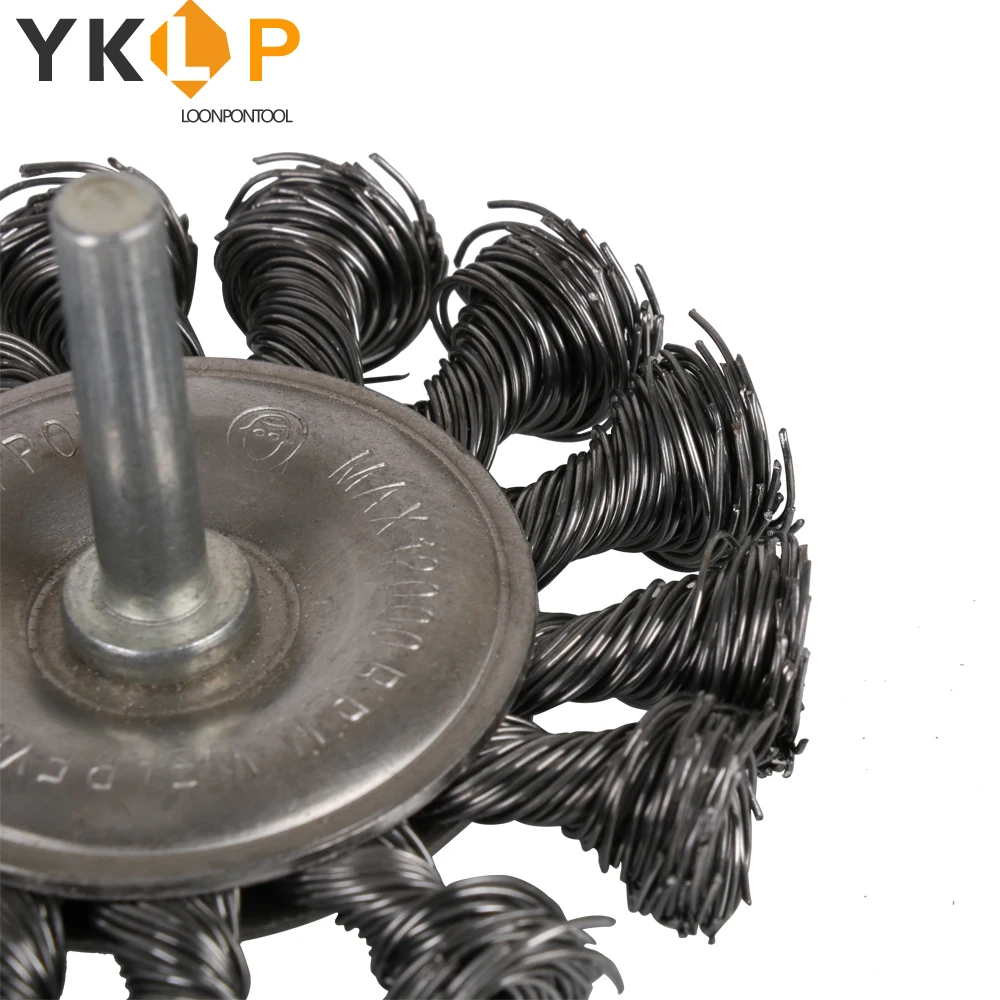 Винт узловой Twist Knot Wire плоская щетка 75 мм с валом 6 из витой проволоки | Инструменты