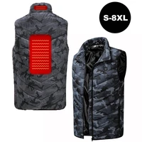 2020 usb waistcoat thermal warm clothing outdoor jacket electric heated vest s 8xl hot sale winter camping hiking heated jacket