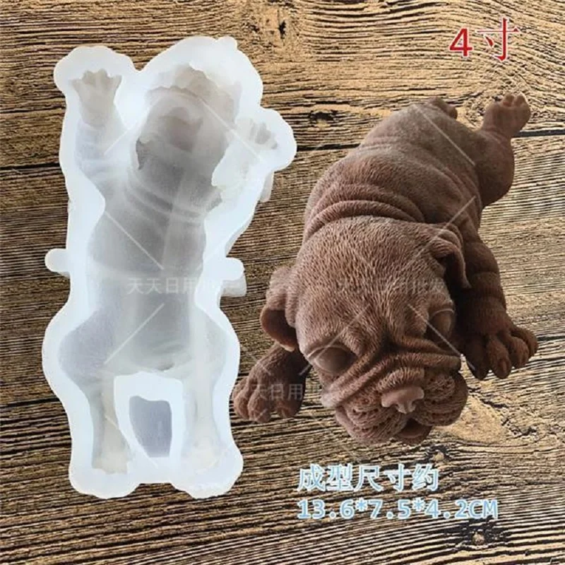 

The dollhouse: trill web celebrity stereoscopic 3 d bulldog mousse mould small ice cream silicone cake 4 "dirty dog