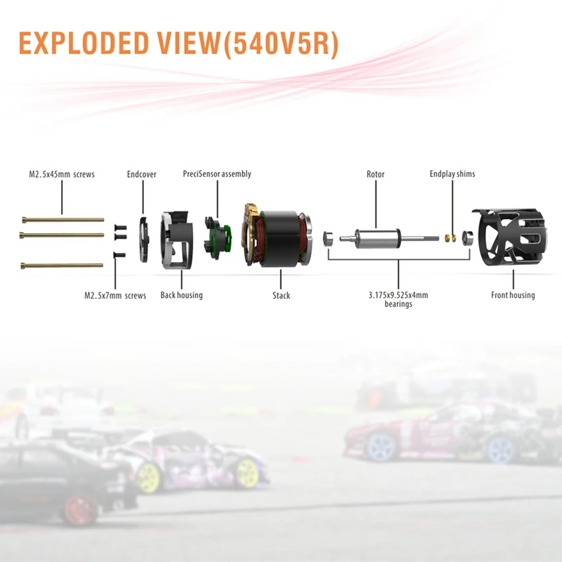 

SURPASS HOBBY Rocket 540 V5R Modified Sensored Brushless Motor RC Racing Car Motor