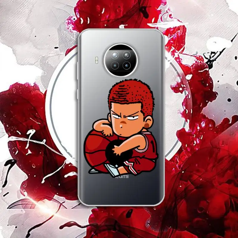 

Slam dunk anime manga Phone Case Transparent for Xiaomi Redmi note 10 t 8 9 pro lite 11
