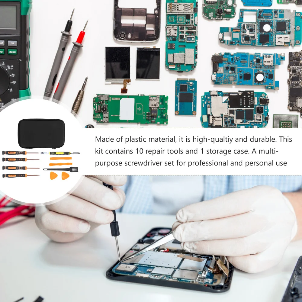 

1 Set Mobile Phone Repair Tools Electronics Repair Tool Kit with Case Gift