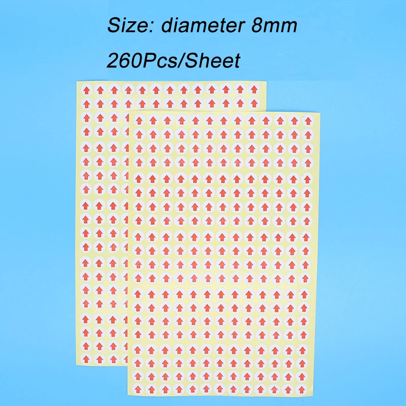 Diameter 6/8/10mm Creative Round Red Arrow Stickers Home Office School Supplies Fault Mistake Defectives Marking Label | Канцтовары для