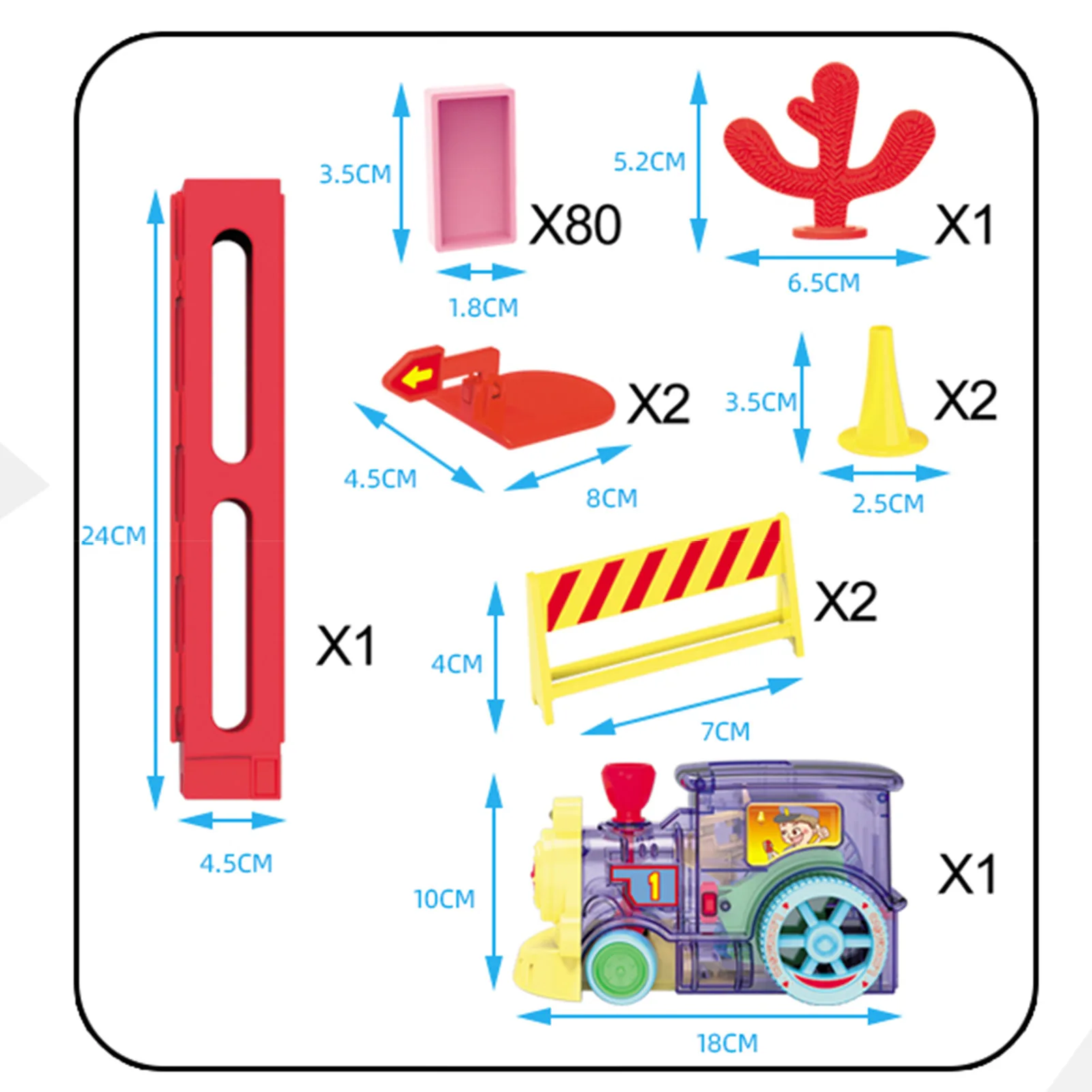 

The Domino Game Car Toy Set Automatic Placement Domino Train Car With Light Sound Educational DIY Toy Gift For Children Kids