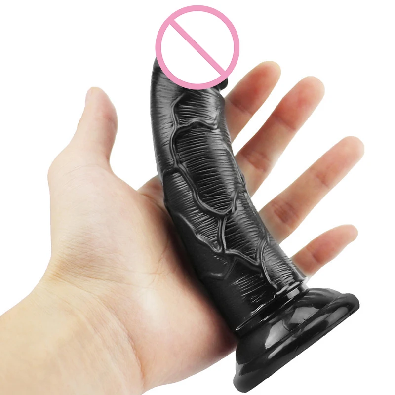Черный реалистичный силиконовый пенис для женщин мягкий большой член