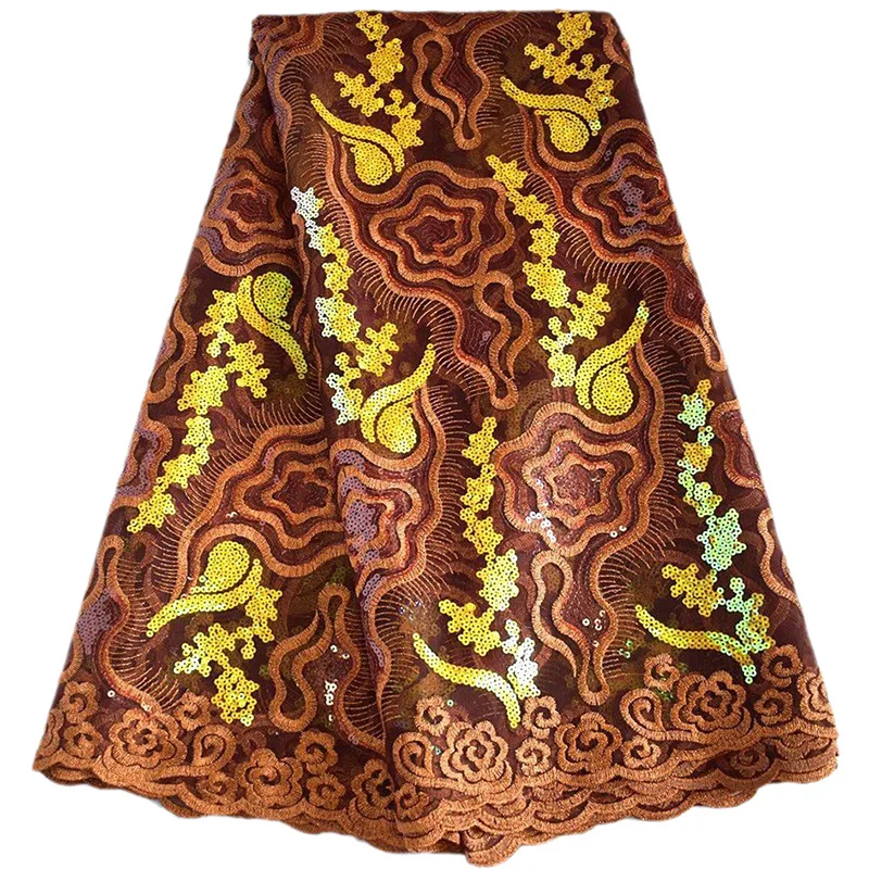 

2020 French net lace fabric women dress magic clouds pattern made by colorful sequins GX1,Hot sale god design French Lace Fabric