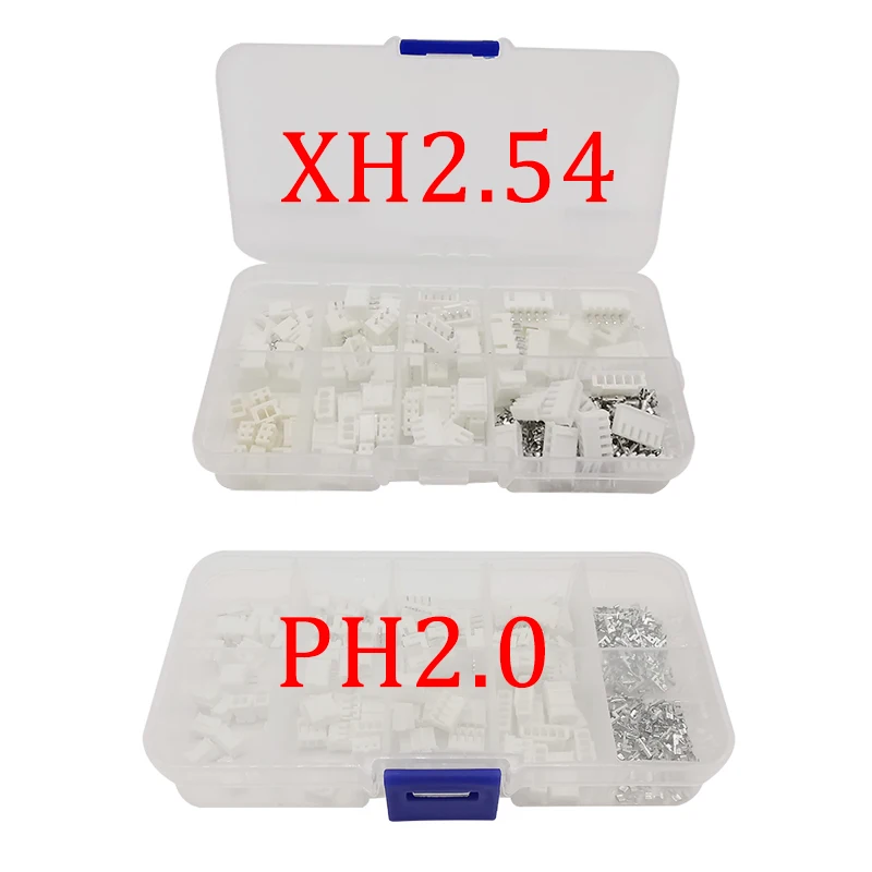 

230Pcs XH2.54 PH2.0 Housing Pin Header Connector Wire Terminal PH XH Kit Pitch 2.0/2.54mm 2P 3P 4P 5Pin JST Male Female Adaptor
