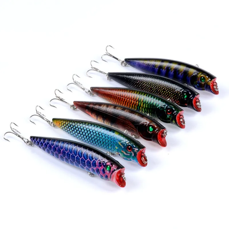 

9.2cm/10.9g Popper Water Surface System Hard Bait Fishing Lure Painted Superbait Hot Selling Wave Climbing Bait Fishing Gear 695
