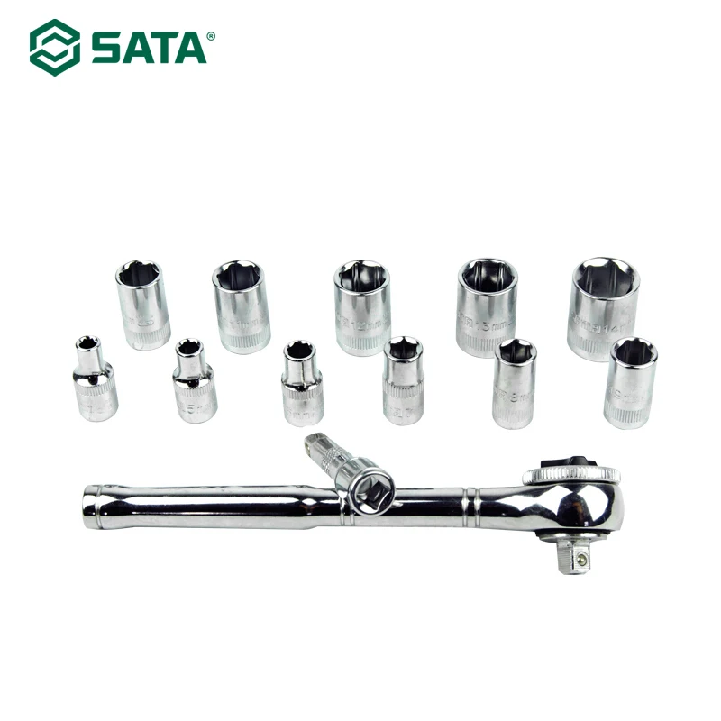 SATA 13 шт. 1/4 &quotDr. Socket Kit Набор трещотка торцовые ключи инструментов Ремонт