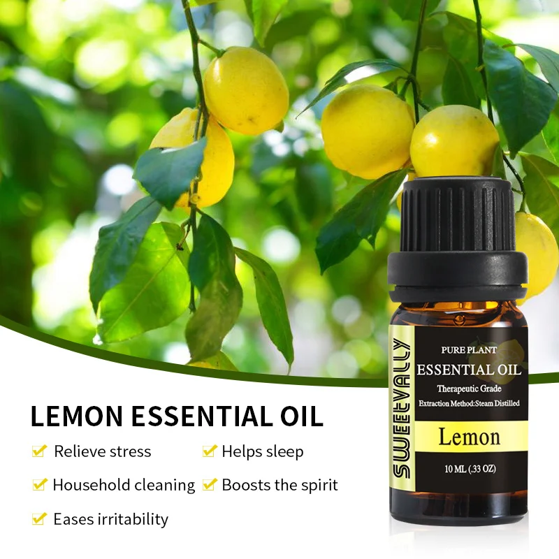 Сладкий 10 мл 100% чистый растительный эфирный распылители масел Арома масло лимона