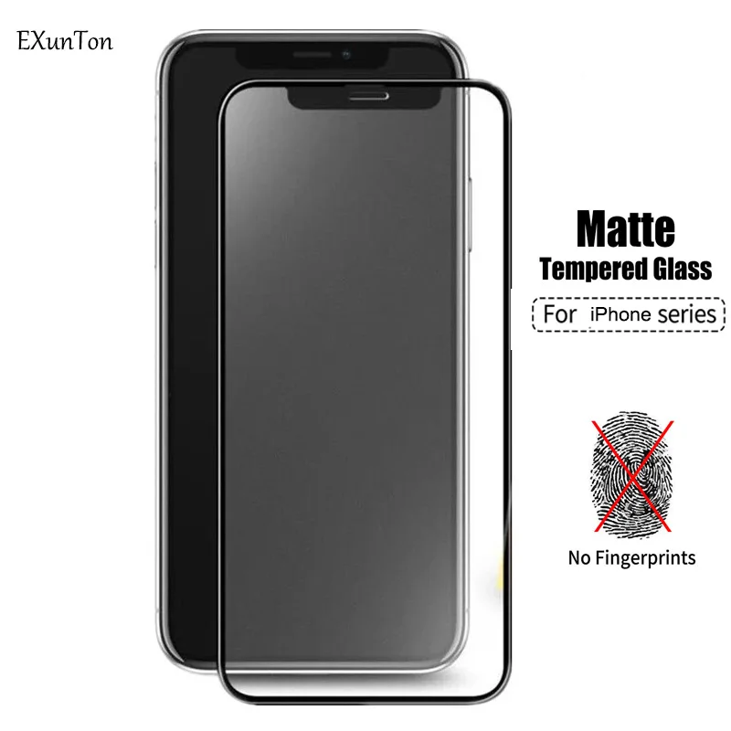 

Закаленное стекло для iPhone 11 Pro Max XS Max XR X 2.5D, матовая защитная пленка для Apple iPhone 7 8 Plus 6 6S