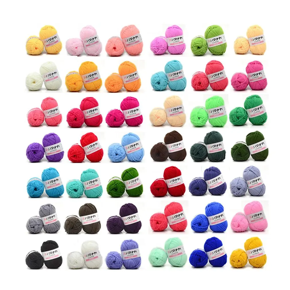 

Combed Milk Cotton Yarn Wool Blended Yarn Apparel Sewing Yarn Comfortable Hand Knitting Scarf Hat Yarn For Home DIY No Pilling