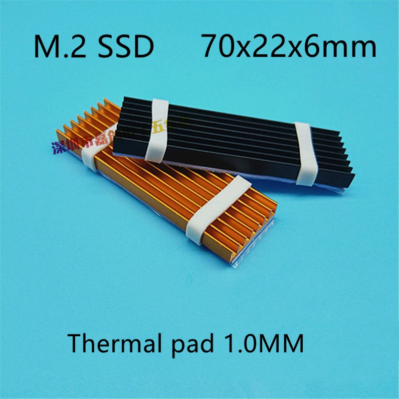 70x22x6 мм M.2 SSD жесткий диск теплоотвод с тепловой прокладкой ssd алюминиевый плавник