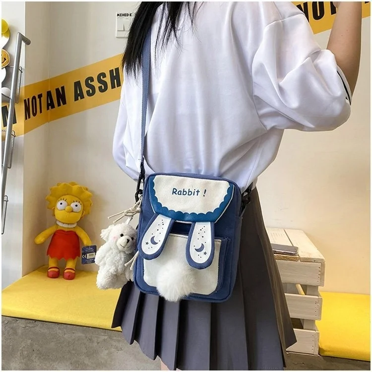 

Cute little bag animation surrounding funny personality soft girl student magic messenger bag Korean version Shoulder Bag Girl