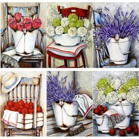 new 5d diy diamond painting scenery cross stitch full square round drill flower diamond embroidery crafts home decor manual gift