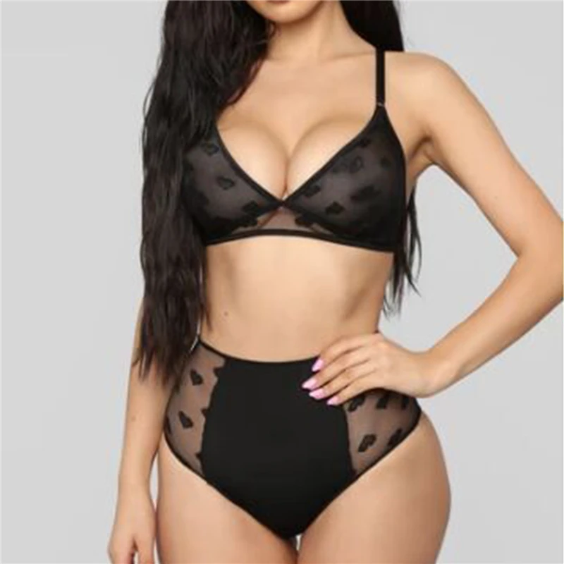 

Сетка Прозрачное нижнее белье, сексуальный комплект из бюстгальтера и Для женщин нижнее бельё для девочек, комплект из толстовки с капюшоно...