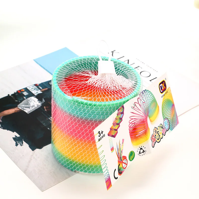 Пластиковые пружинные детские игрушки Радужный круг Детские интеллектуальные