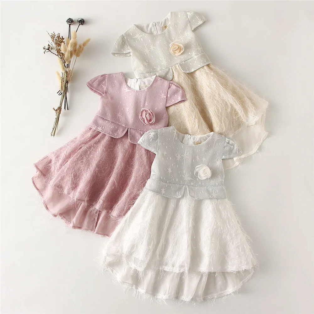 Платье с пайетками для маленьких девочек свадебное платье на 1 й день рождения