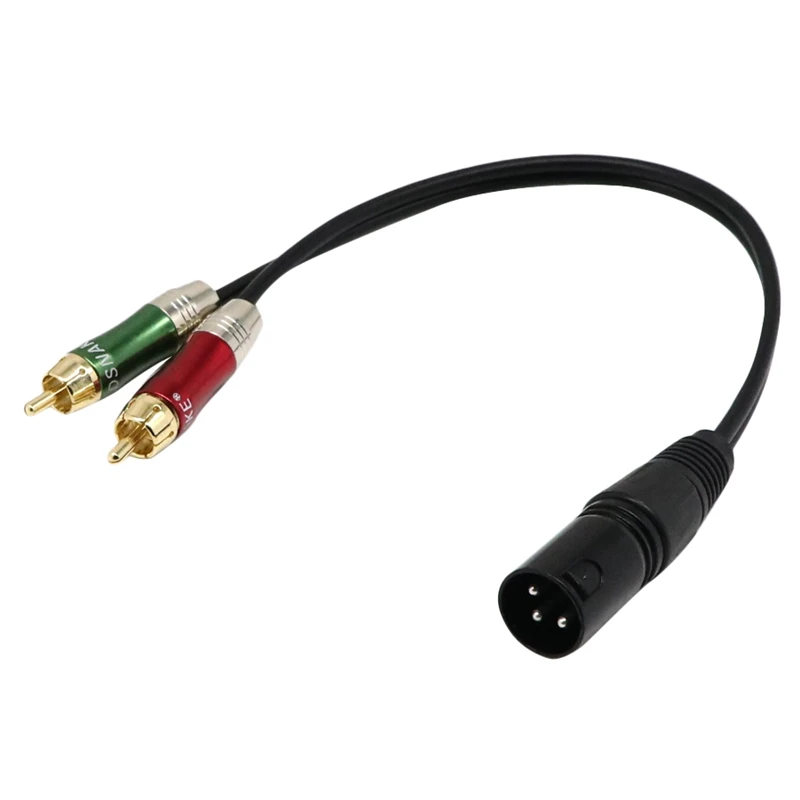 O Кабель адаптер 2 RCA к XLR дорожке o кабель двойной переходник Lotus кабель|Кабели VGA| |