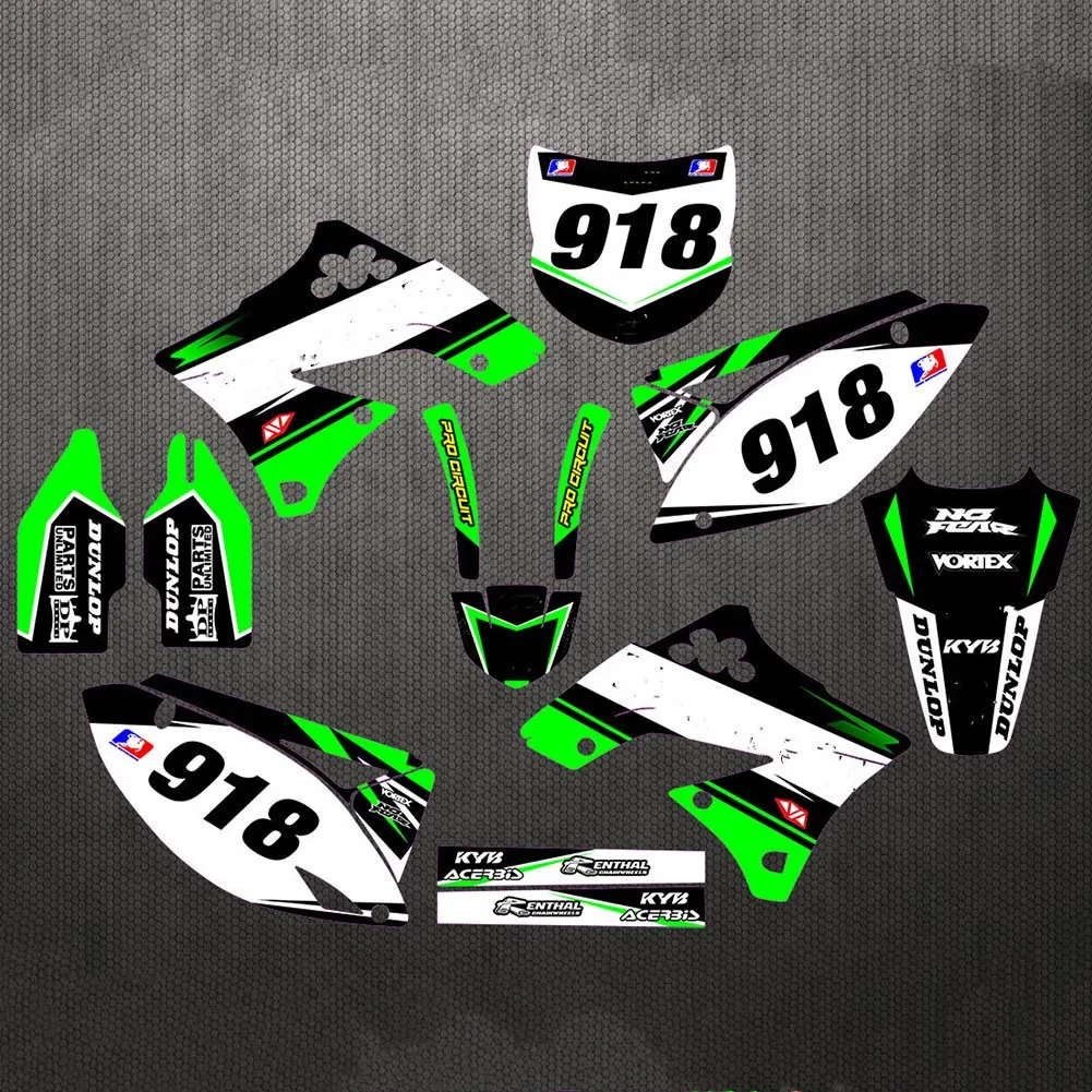 Индивидуальные графические фоны наклейки для Kawasaki KX250F KXF250 2009 2010 2011 2012 KX450F KX 450 KXF450