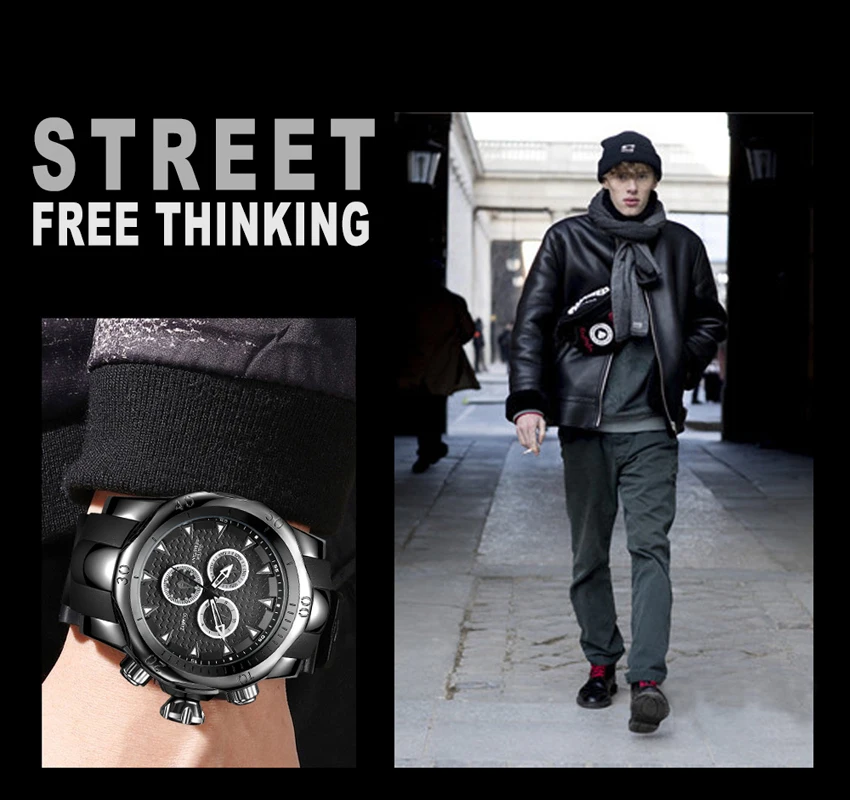 Часы наручные мужские кварцевые в стиле милитари роскошные брендовые деловые