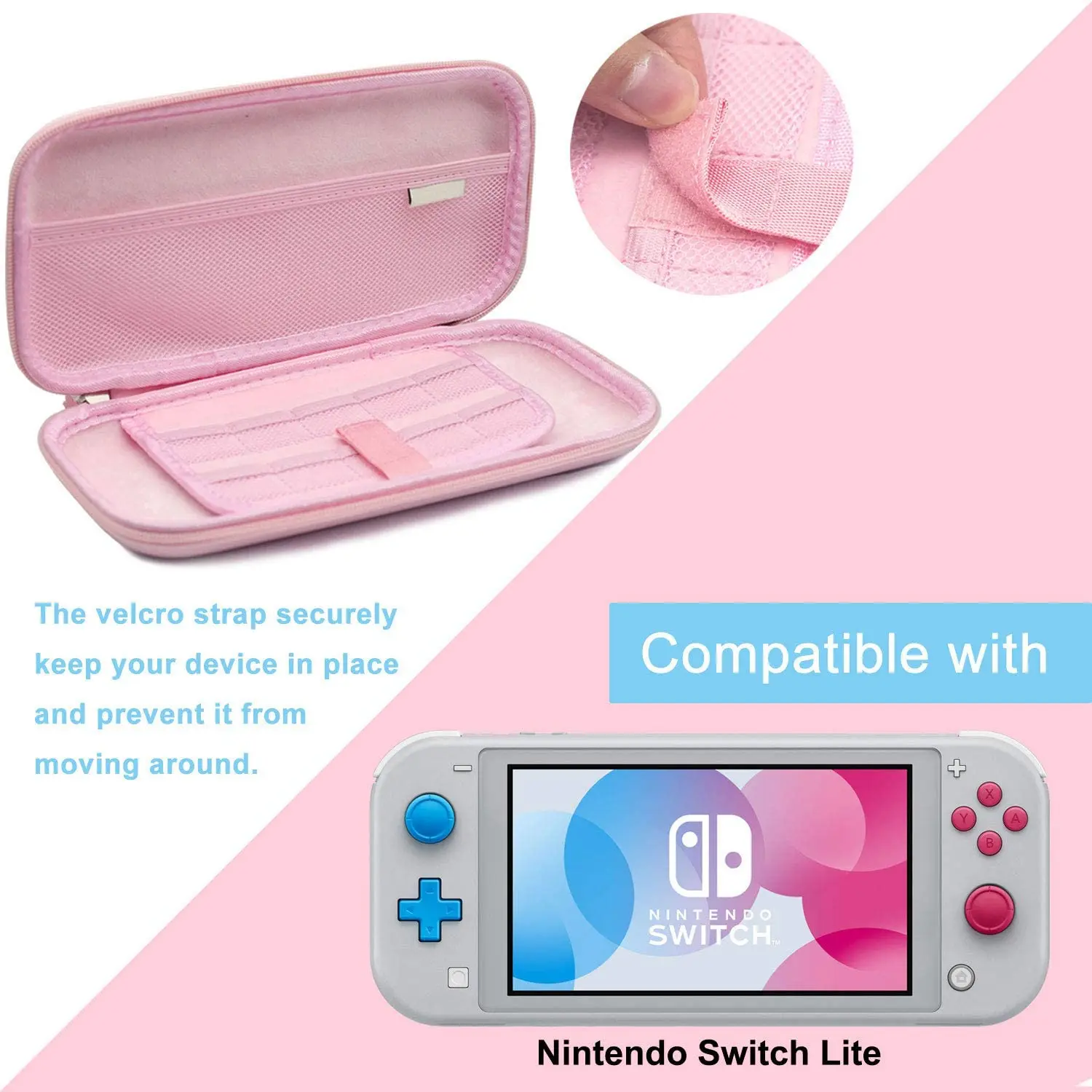Сумка Switch Lite Pink Sakura Carry Case, защитный комплект, включает водонепроницаемые милые накладки на пальцы, защитную пленку для экрана, запястье и плечевой ремень.