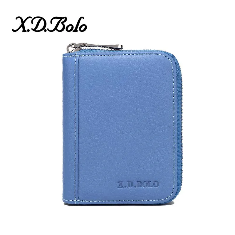 Light Blue XDBOLO, новинка, кошелек для монет, Модный женский кошелек, однотонный, для ключей, для карт, многофункциональный, мини кошелек, женский клатч, дизайнерский, маленький кошелек, зеленый - Цвет: Light Blue