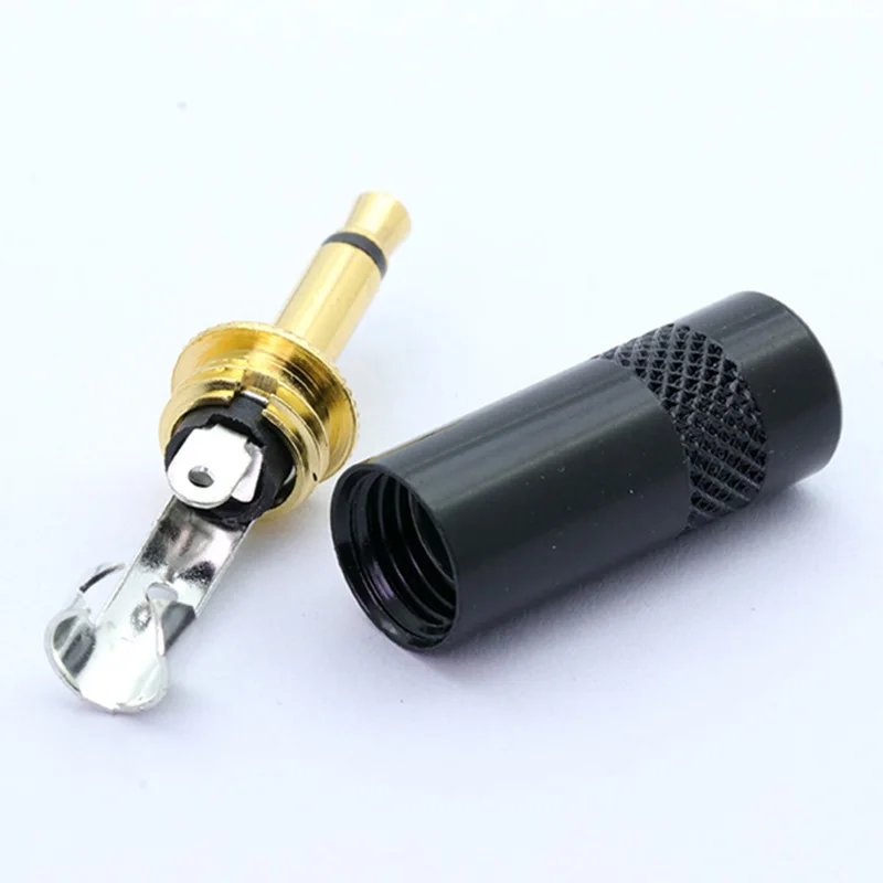 

100pcs 3.5mm Jack Audio Gold-Plated headphone mono plug 3.5 RCA Connectors plug jack Stereo Headset Logo customized available