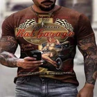 Футболка мужская оверсайз с коротким рукавом, топ с круглым вырезом, винтажная одежда, лето