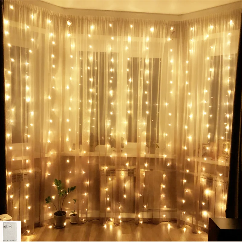

Memory 6x2.5m 480LED icicle light Flash fairy curtain lights Garland for window Wedding Party Holiday lighting Home decoration