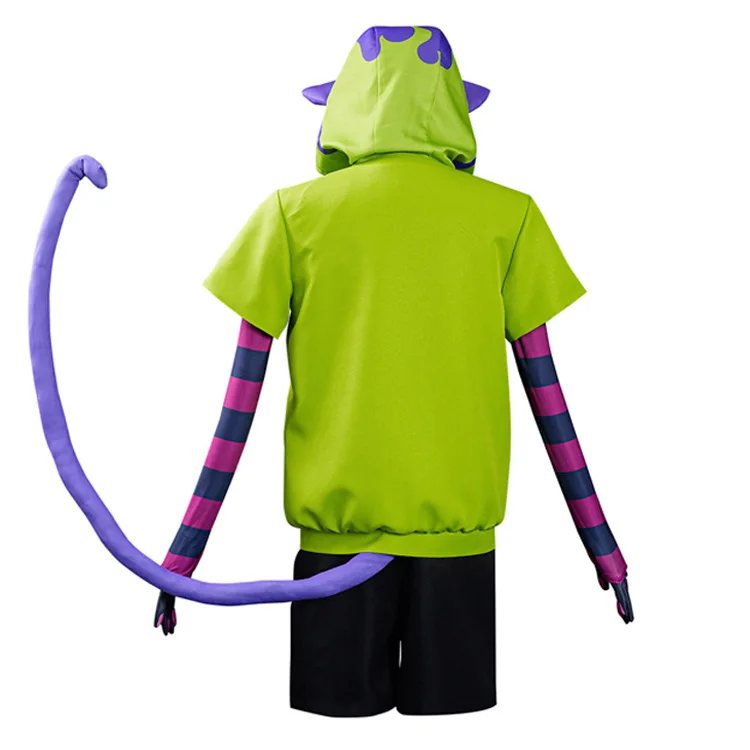 Костюм для косплея из аниме бесконечность костюм на молнии с капюшоном Короткая