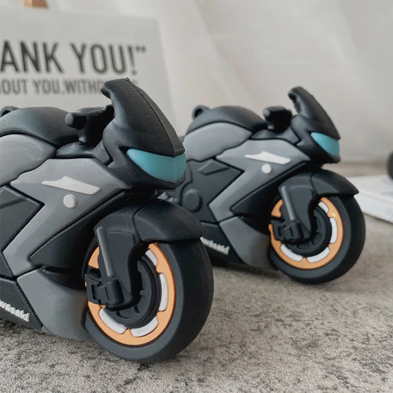 

Чехол для беспроводных мотоциклетных наушников Apple Airpods 1, 2, 3D, с зарядным боксом