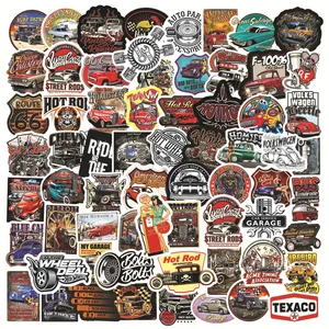 1050100pcs retrofit classic car graffiti stickers car motorcycle luggage guitar fridge laptop waterproof cool stickers kid toy free global shipping