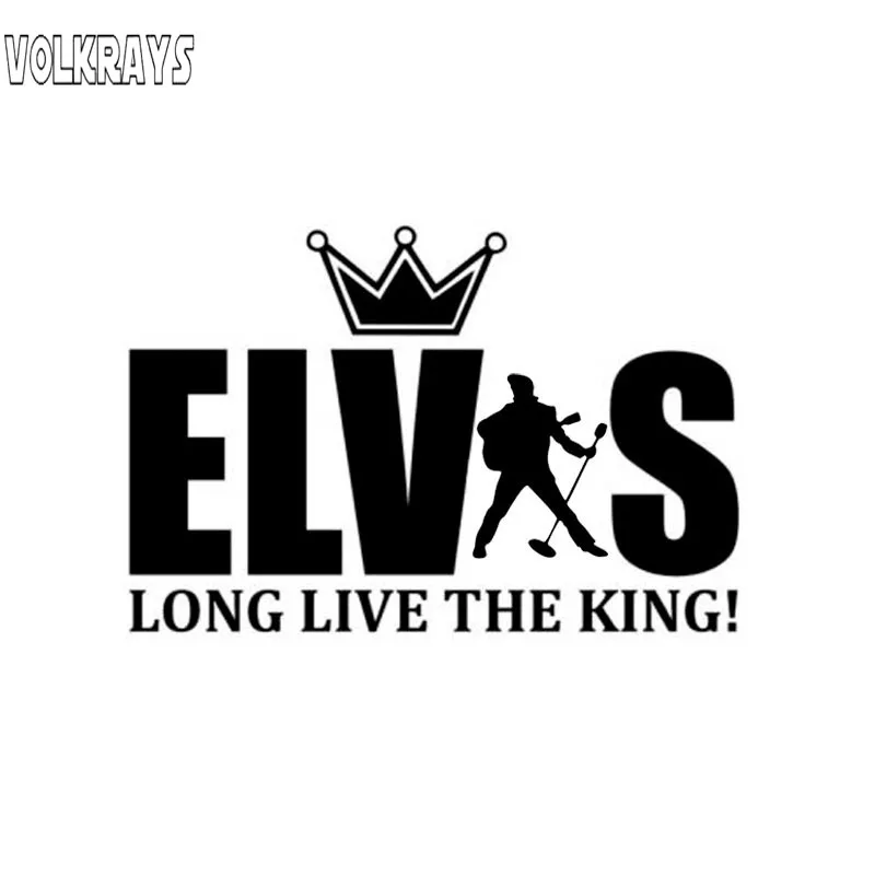 

Volkrays индивидуальная Автомобильная наклейка Elvis Presley Длинная жизнь король аксессуары Отражающая виниловая наклейка черный/серебристый, 9 см ...