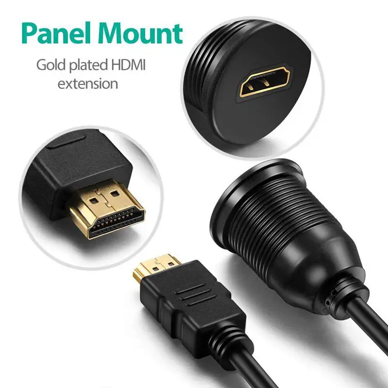 HDMI панельный кабель для скрытого монтажа HDMI удлинитель Dash флеш-панель монтажный кабель для автомобиля, лодки и мотоцикла