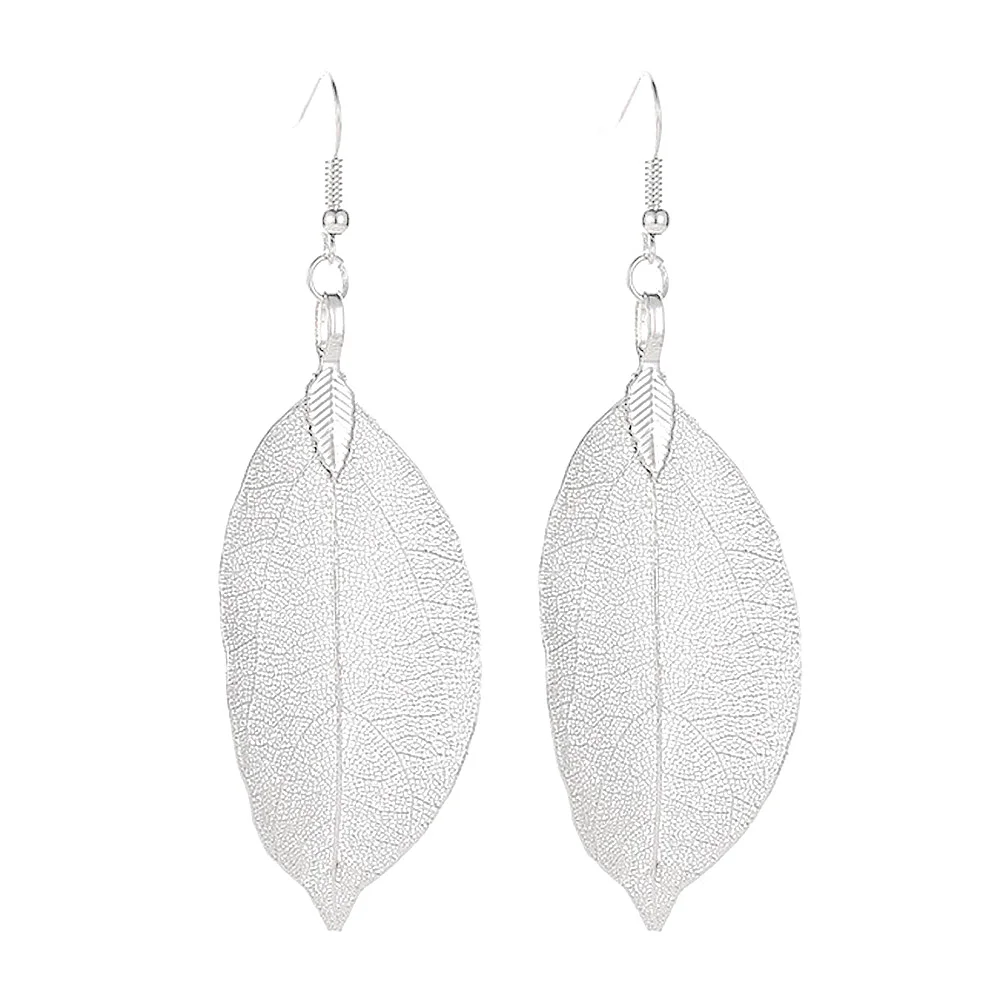 Delicate Dangle Earrings Pendant Hook Earring Hollow For Women Leaf Shape Lightweight | Украшения и аксессуары