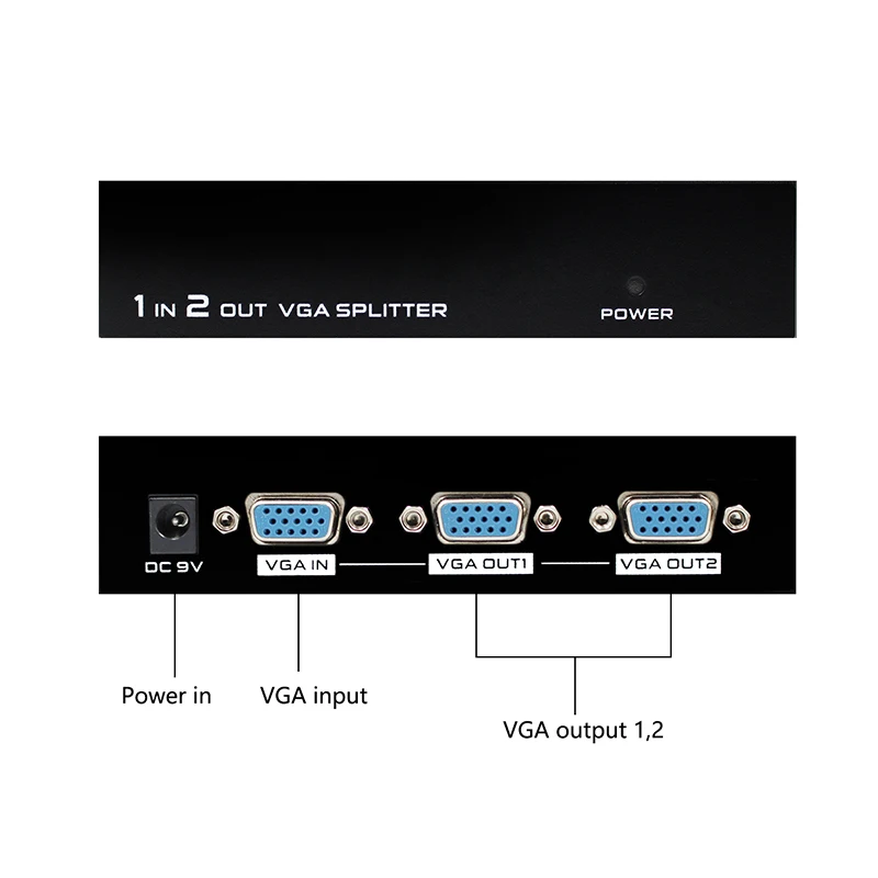 Wiistar VGA Видео 2 порта Переключатель сплиттер 1x 2/2x1 коммутатор для PS4 ТВ проектор