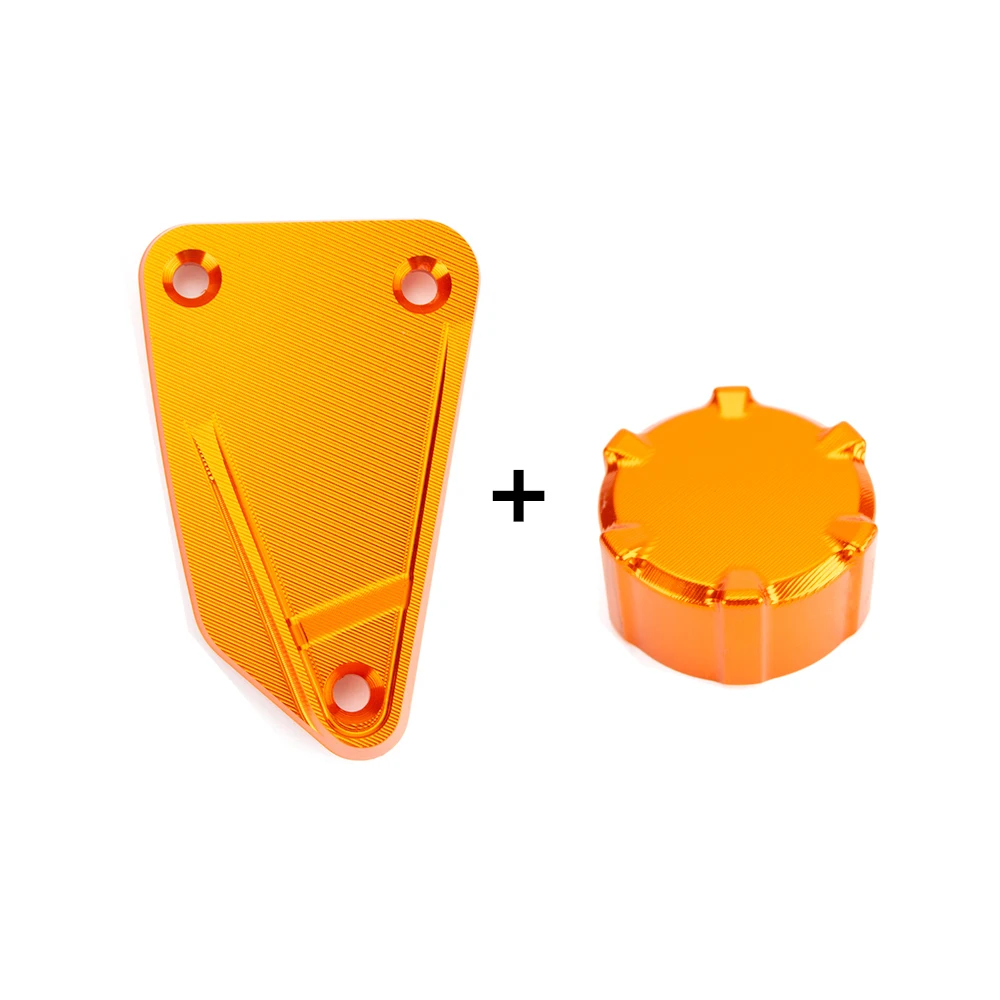One Set Orange BJMOTO передний и задний тормозной цилиндр, Крышка Резервуара, масляный колпачок, Мото Аксессуары Для KTM Duke 790 Adventure 790 ADV - Цвет: One Set Orange