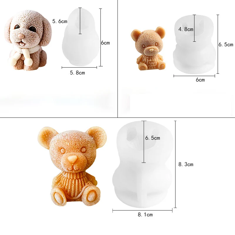 Форма для льда медведь собака милые животные форма шоколада поднос мороженого