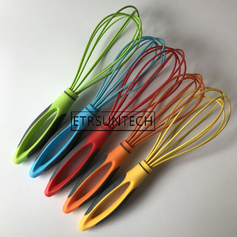 

240pcs 26cm Hand Egg Tools Mixer Silicone Whisk Milk Cream Frother Kitchen Utensils for Blending Stirring