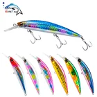 Новый продукт 110 мм 37 г Heavy Minnow приманки лазера жесткий Профессиональный морской заброса Тонущая приманка рыболовные приманки