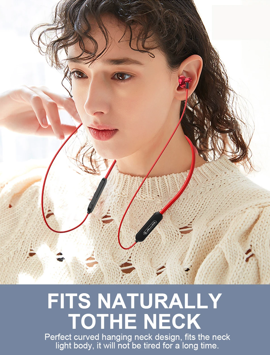 Jellico беспроводные bluetooth-наушники с шейным ремешком Спортивная стерео гарнитура