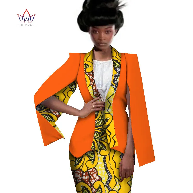 Африканский стиль Женская одежда комплект из двух предметов платье костюм для