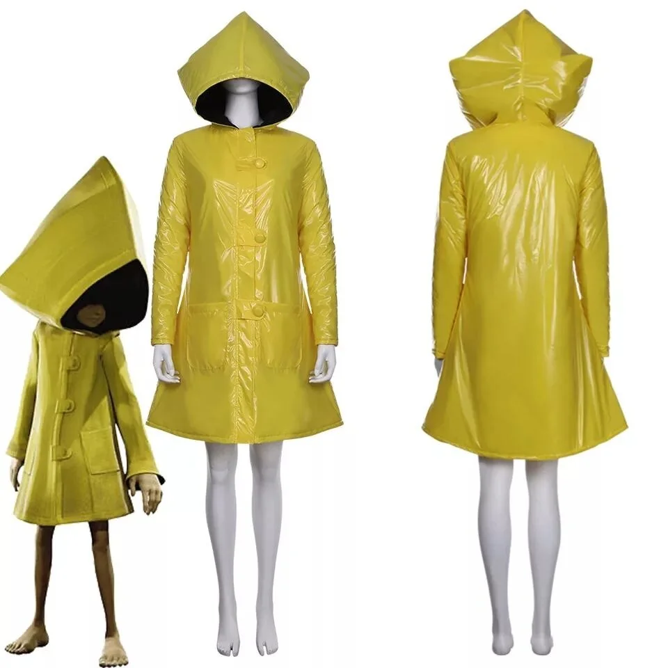 

Little Nightmares Six Cosplay Costume Raincoat Adult Children Yellow Coat Halloween Costumes