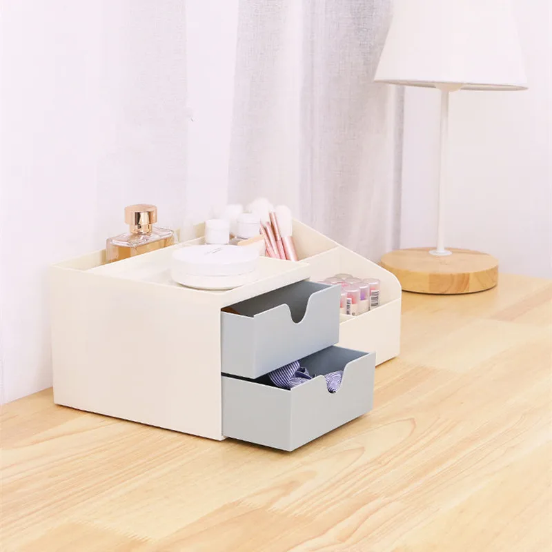 Настольный ящик для хранения украшений с ящиками органайзер косметики