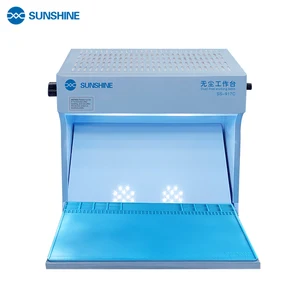 sunshine ss 917c dust free room anti dust working bench adjustable wind cleaning room for phone ipad refurbish repair workbench free global shipping