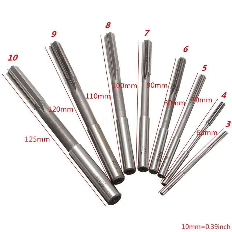 

8pcs HSS H8 Straight Shank Chucking Machine Reamer Milling Cutter Tool Set