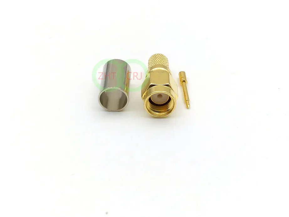 

brass SMA Male Crimp for RG8X RG-8X LMR240 Coaxial Coax Cable adapter New