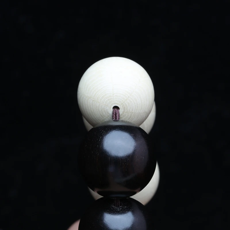 Черный и белый деревянный браслет Черное белое дерево философия мужской 20 мм