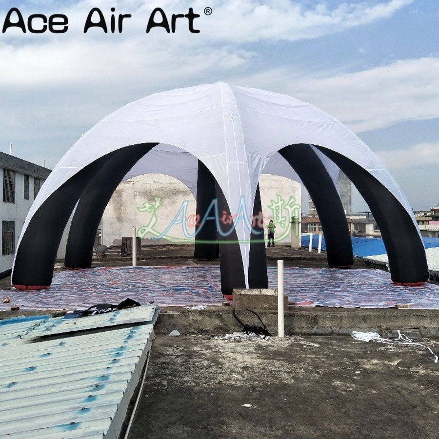 Уличная гигантская надувная палатка паук диаметром 10 м купольная модель с 6